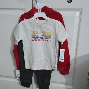 Quiksilver White Tee with Mountain Graphic